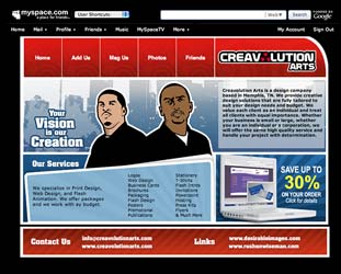 Click Here for Creavolution Arts Myspace Page